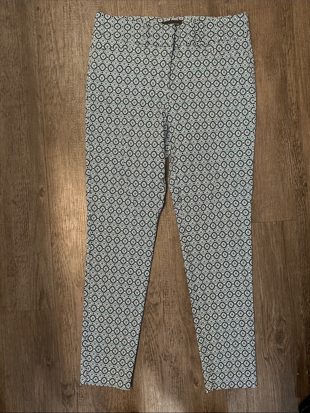 The Limited Men's Geometric Print Chinos - Blue & White